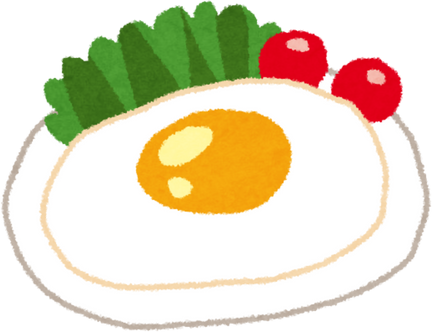 Illustration of a Sunny Side Up Egg on a Plate